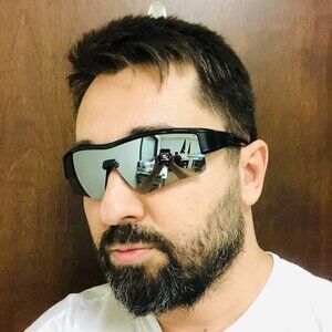 Sport Men Sunglasses Outdoor Silver Mirror Lens Beach Shades Fishing Golfing New